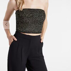 NWT Express Strapless Metallic Tube Top Sweater